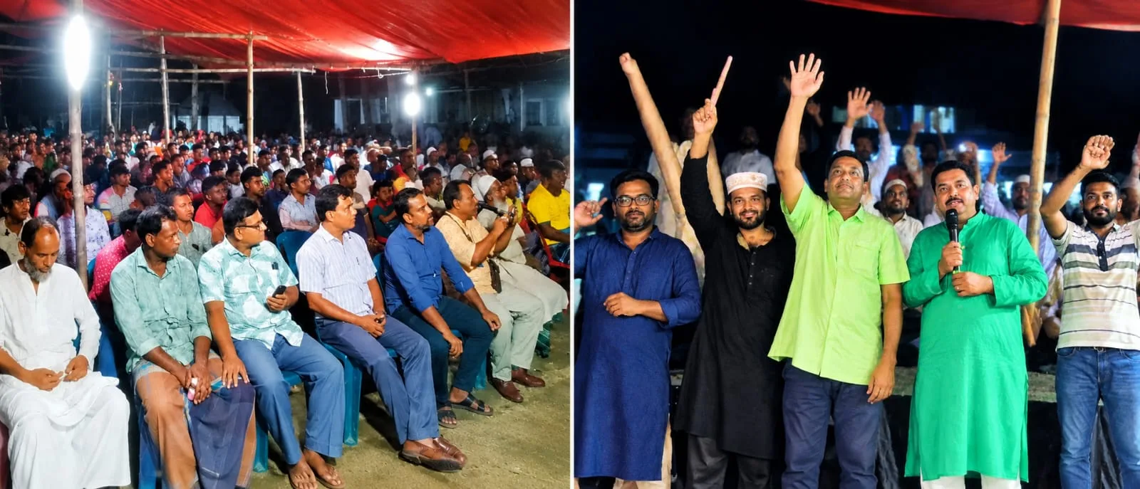 মাজবাড়ীতে চেয়ারম্যান প্রার্থী বাবু মোল্লার উঠান বৈঠক